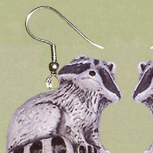 racoon earrings